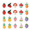 Biyun 40Pcs 10 Styles Opaque Resin Pendants RESI-BY0001-05-2