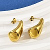 304 Stainless Steel Teardrop Stud Earrings for Women EJEW-S272-03G-2