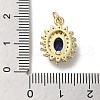 Brass Micro Pave Cubic Zirconia Pendants KK-E092-29G-03-3