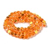 Transparent Electroplate Glass Beads Strands GLAA-Q099-D01-08-2