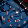 SUNNYCLUE 24Pcs 12 Styles Alloy Enamel Pendants ENAM-SC0005-62-4