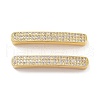 Rack Plating Brass Micro Pave Clear Cubic Zirconia Beads KK-C063-21G-1