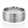 201 Stainless Steel Grooved Finger Ring Settings STAS-WH0047-09S-1