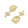 Brass Pave Cubic Zirconia Pendants KK-U009-09E-G-2