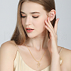 BENECREAT Brass Micro Pave Clear Cubic Zirconia Pendants FIND-BC0013-57A-6