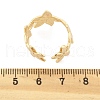 Flower Brass Cuff Rings for Women RJEW-B119-14G-02-4