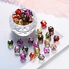 Two Tone Transparent Spray Painted Acrylic Beads X-ACRP-T005-26-M-1