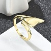 Rack Plating Brass Open Cuff Finger Rings for Women RJEW-M028-85G-3