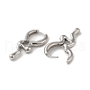 Rack Plating Brass Melting Drop Hoop Earrings for Women EJEW-Z019-19P-2