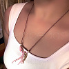 Summer Beach Porcelain Coral Fish Starfish Mushroom Pendant Cotton Cord Necklaces FS-WGEA949-03-1
