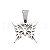 Butterfly 304 Stainless Steel Pendants STAS-M121-12P-1