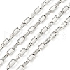 Anti-Tarnish Rhodium Plated 925 Sterling Silver Paperclip Chains STER-F052-08P-1