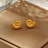 Elegant Stainless Steel Seashell Stud Earrings TI3103-5