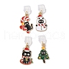 Christmas Theme Alloy Enamel Charm Mobile Straps HJEW-JM03452-1