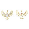 Brass Micro Pave Clear Cubic Zirconia Pendants ZIRC-N039-241-1