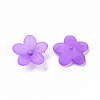 Frosted Acrylic Bead Caps X-MACR-S371-08A-747-2