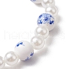 ABS Plastic Imitation Pearl Round Beads Stretch Bracelets for Women BJEW-JB11606-5