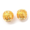 Brass Enamel European Beads KK-M247-07G-1