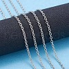 Non-Tarnish 3.28 Feet 304 Stainless Steel Cable Chains X-CHS-F006-02B-P-5