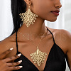 Phoenix Tail Alloy Pendant Necklaces & Dangle Earrings Sets FS-WGDD50B-01-2