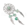 Woven Net/Web with Feather Pendants PALLOY-JF03982-5