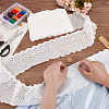 15 Yards Cotton Embroidery Hollow Flower Lace Trim OCOR-WH0003-045A-3