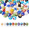 100Pcs 10 Style Handmade Lampwork Beads GLAA-SZ0001-86-1