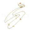304 Stainless Steel Butterfly Link Chain Necklaces NJEW-R026-23G-4