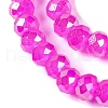 Baking Electroplate Glass Beads Strands X-DGLA-A039-J10mm-B24-3