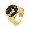 304 Stainless Steel Open Cuff Rings for Women RJEW-K248-13G-4