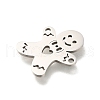 201 Stainless Steel Laser Cut Connector Charms STAS-R132-10P-2