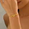 Mother's Day Heart & Wheat Brass Link Bracelets SC5095-3
