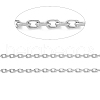 Tarnish Resistant 304 Stainless Steel Faceted Cable Chains CHS-G027-03P-2