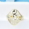 Brass Cuff Rings for Women RJEW-G347-14G-2