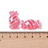 Glitter Plated Resin Cabochons RESI-H163-08B-3