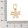 Brass with Cubic Zirconia Charms KK-G496-01G-3