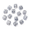 Transparent Plating Acrylic Beads TACR-N010-003B-2