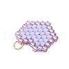 Seed Beads Beaded Charms PALLOY-MZ00359-5