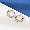 Brass Micro Pave Colorful Cubic Zirconia Hoop Earrings EJEW-S277-09G-B-3