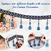 4M Polyester Fringe Lace Trims SRIB-WH0026-28-4