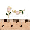 Brass Enamel Charms KK-Q039-10B-G-3