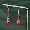 Natural Gemstone Dangle Earrings EJEW-JE01374-5