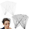 AHADERMAKER 2Pcs 2 Colors Polyester Fascinator Mesh Face Veil DIY-GA0007-07-1