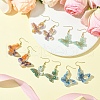 304 Stainless Steel Butterfly Dangle Earrings EJEW-FS00034-3