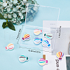 SUNNYCLUE 10Pcs 5 Colors Food Grade Eco-Friendly Silicone Focal Beads SIL-SC0001-07-7