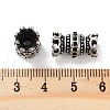 304 Stainless Steel & Clear Cubic Zirconia Beads STAS-M057-09AS-3