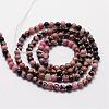 Natural Rhodonite Beads Strands G-N0204-01-3mm-3