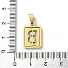 304 Stainless Steel Alphabet Pendants STAS-S152-01G-B-3
