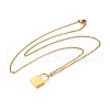 304 Stainless Steel Rolo Chain Pendant Necklaces NJEW-S444-01G-24-2