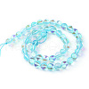 Synthetic Moonstone Beads Strands G-R375-8mm-B04-3